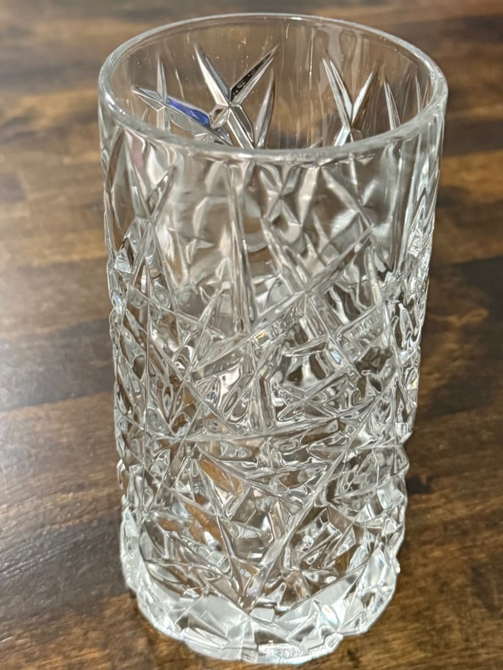 Cristal d'Arques "SCULPTRA"  Highball Glass, MCM  "Ice Crystals" 16 fl oz